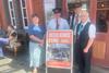 Diane Malyon publicising the SVR Resilience Fund with volunteers Rob Jones, Tony Davies and Annette Jones. LESLEY CARR