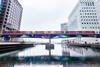 TfL Image - A DLR train crosses Middle Dock in Canary Wharf