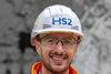 Jules Arlaud at the breakthrough of HS2's LIWT TBM