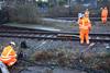 Engineers install new lineside equipment