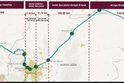 Imagen trazado Saltillo Nuevo Laredo aprobada por el cliente