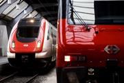 Modern Swiss Federal Railways (SBB) trains