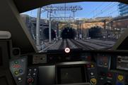 Driver's eye view from an LNER train cab approaching a tunnel on the East Coast Main Line