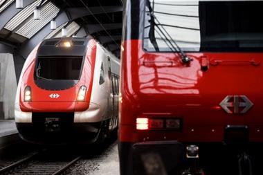 Modern Swiss Federal Railways (SBB) trains