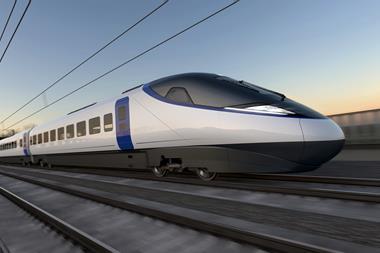 Artists impression of an HS2 train from the side[2]