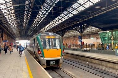 Irish Rail Train in Dublin Connolly Station