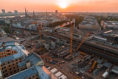 Riga,,Latvia.,June,10,,2023.,Building,Rail,Baltica,Project,In