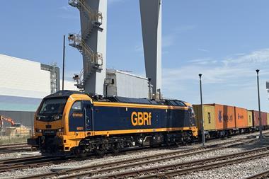 99001 leaves London Gateway to Hams Hall, on its first commercial service