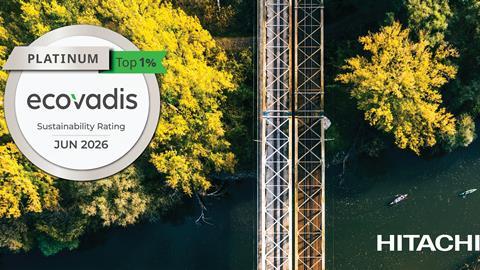 Hitachi Rail - Ecovadis LinkedIn Post (1200x627px)