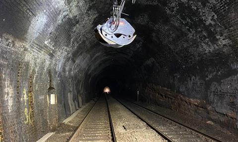 Tracks through Meir railway tunnel in Staffordshire are being upgraded this March