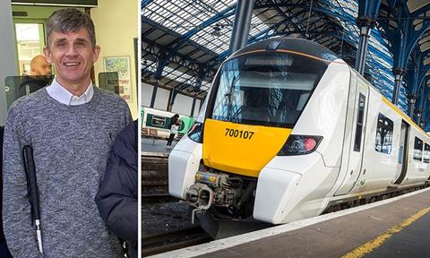 Dave Smith (left) has helped write an audio guide to these Thameslink trains