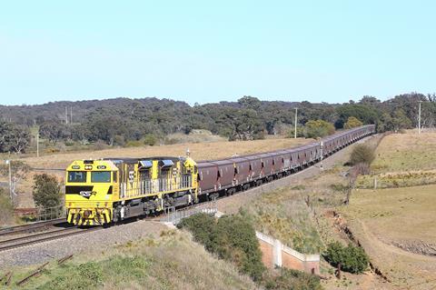 SSR grain freight train - Joppa Junction near Goulborn - September 2024 (Source - SSR)