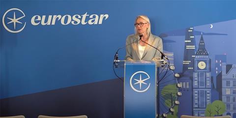 Gwendoline Cazenave, Eurostar Chief Executive Officer, speaking at the launch of the operator's economic impact report in London on Wednesday 08 July 2026.
