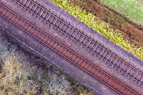 Romantic,Image,Of,Two,Railway,Tracks,Which,Consists,Of,Two