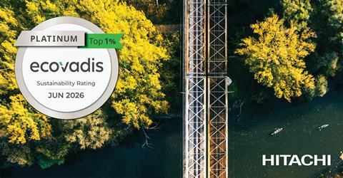 Hitachi Rail - Ecovadis LinkedIn Post (1200x627px)