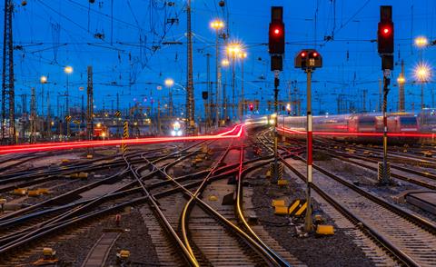 Blue,Hour,At,The,Main,Station,Of,Frankfurt,Main,Germany