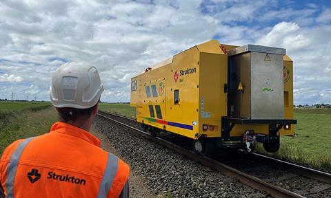 Field tests of new railway assembly robot cause unexpected bell rings in Dronryp, The Netherlands