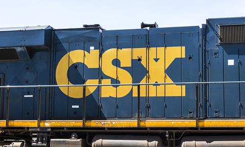 Lafayette,-,Circa,April,2017:,Csx,Locomotive,Train.,Csx,Operates