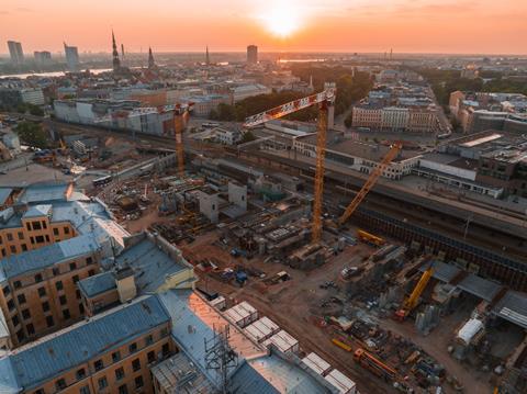 Riga,,Latvia.,June,10,,2023.,Building,Rail,Baltica,Project,In