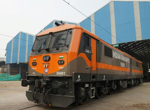 Orange Indian Railway Train