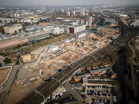Birmingham,,Uk,-,2023:,Birmingham,Uk,Hs2,Construction,Site,In