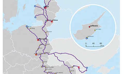 Baltic-Sea-Black-Sea-Aegean-Sea-corridor