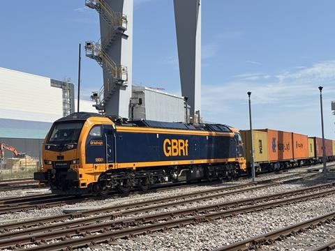 99001 leaves London Gateway to Hams Hall, on its first commercial service